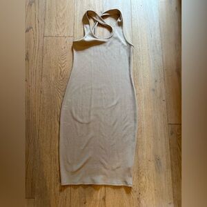 Vici Beige Ribbed Knit Top